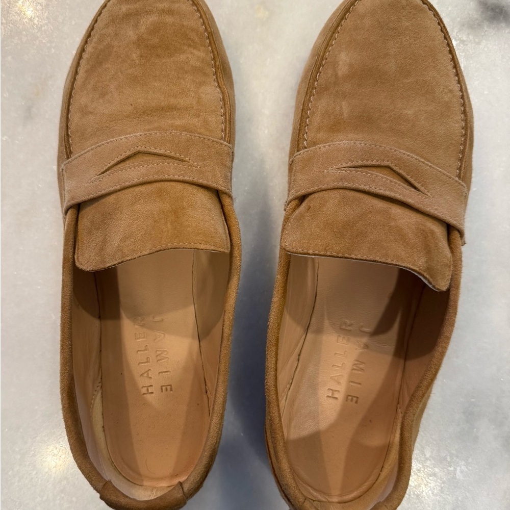 Tan Suede Women's Loafers